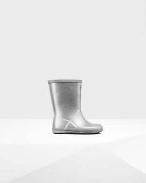 Galochas Hunter Original First Classic Cosmic Glitter Criança Prateadas | 25784276