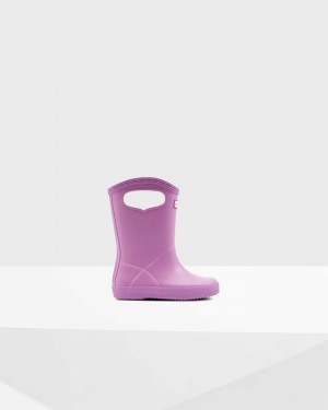 Galochas Hunter Original First Classic Grab Handle Criança Roxo | 6657657