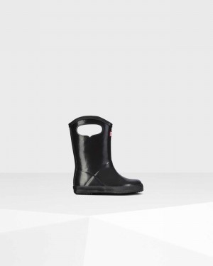 Galochas Hunter Original First Classic Grab Handle Criança Pretas | 441144190