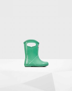 Galochas Hunter Original First Classic Grab Handle Criança Verdes | 86308304
