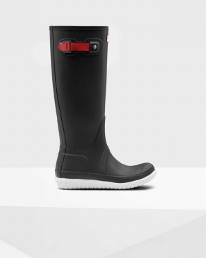 Galochas Hunter Original Flat Heel Calendar Sole Tall Feminino Pretas | 283127875