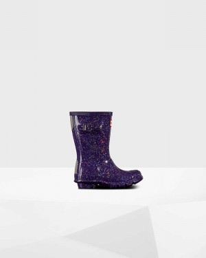 Galochas Hunter Original Little Giant Glitter Criança Roxo | 819362373