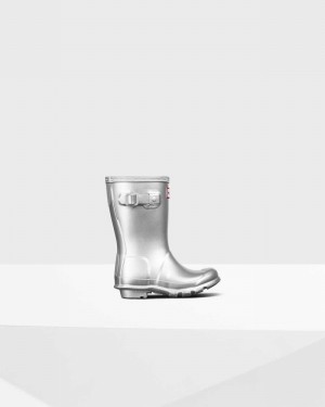 Galochas Hunter Original Little Metallic Criança Prateadas | 140767383