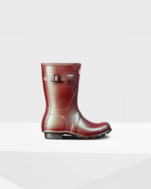 Galochas Hunter Original Nebula Short Mid-Calf Feminino Rosa | 933112421