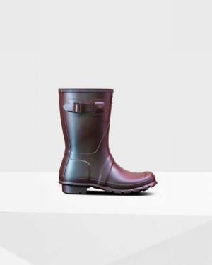 Galochas Hunter Original Nebula Short Mid-Calf Feminino Azuis | 622840728
