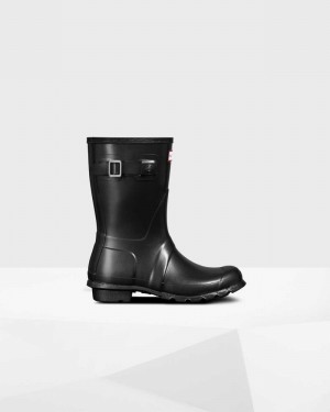 Galochas Hunter Original Pearlized Short Mid-Calf Feminino Pretas | 561040716