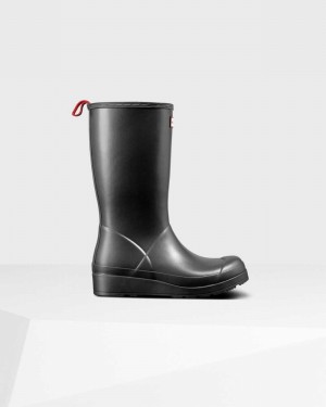 Galochas Hunter Original Play Tall Pearlized Mid-Calf Feminino Pretas | 448174492