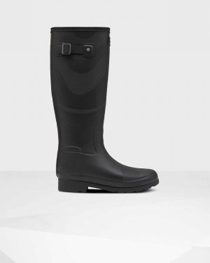 Galochas Hunter Original Refined Insulated Wave Texture Tall Feminino Pretas | 270656825