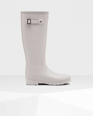 Galochas Hunter Original Refined Tall Feminino Cinzentas | 406877690