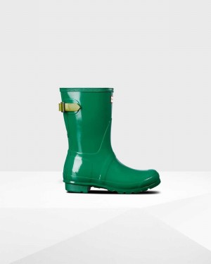 Galochas Hunter Original Short Back Adjustable Feminino Verdes | 396030061