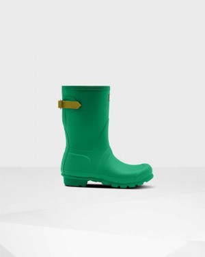 Galochas Hunter Original Short Back Adjustable Feminino Verdes | 246067158