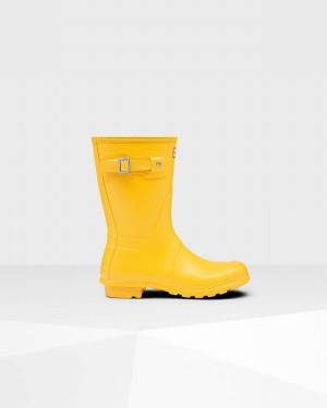Galochas Hunter Original Short Mid-Calf Feminino Amarelas | 100133120