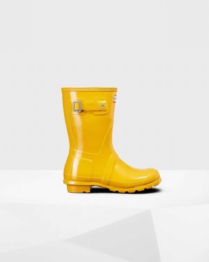 Galochas Hunter Original Short Mid-Calf Feminino Amarelas | 148742217