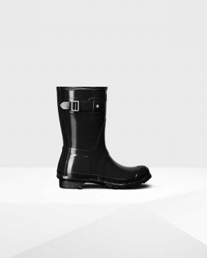 Galochas Hunter Original Short Mid-Calf Feminino Pretas | 405000984
