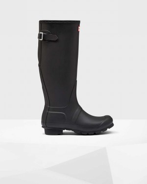 Galochas Hunter Original Tall Back Adjustable Feminino Pretas | 255800048