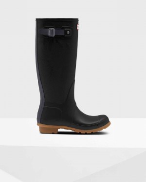 Galochas Hunter Original Tall Exploded Logo Texture Feminino Pretas | 763515100