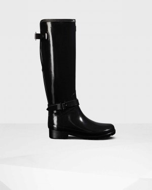 Galochas Hunter Refined Adjustable Tall Feminino Pretas | 127704439