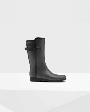 Galochas Hunter Refined Slim Fit Contrast Short Mid-Calf Feminino Cinzentas | 31030862