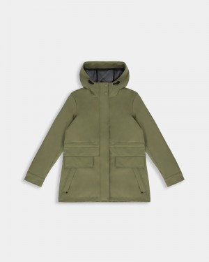 Jaquetas De Chuva Hunter Lightweight Waterproof Feminino Verdes | 80797273