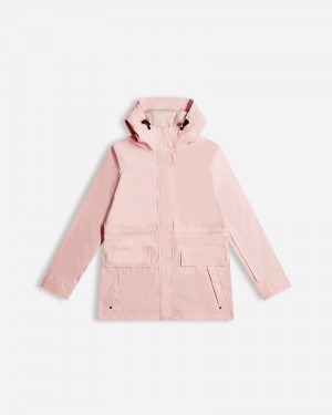 Jaquetas De Chuva Hunter Lightweight Waterproof Feminino Rosa | 444900805