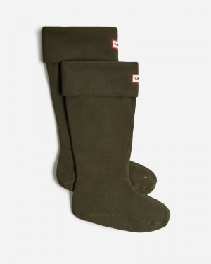 Meias Hunter Recycled Fleece Cuff Tall Boot Feminino Verde Oliva | 832239213