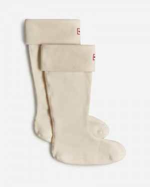 Meias Hunter Recycled Fleece Cuff Tall Boot Feminino Branco | 792758103
