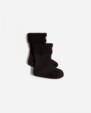 Meias Hunter Recycled Half Cardigan Cuff Boot Criança Pretas | 704665772