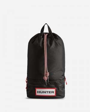 Mochilas Hunter Travel Ripstop Recycled Nylon Two-Way Masculino Pretas | 129160460