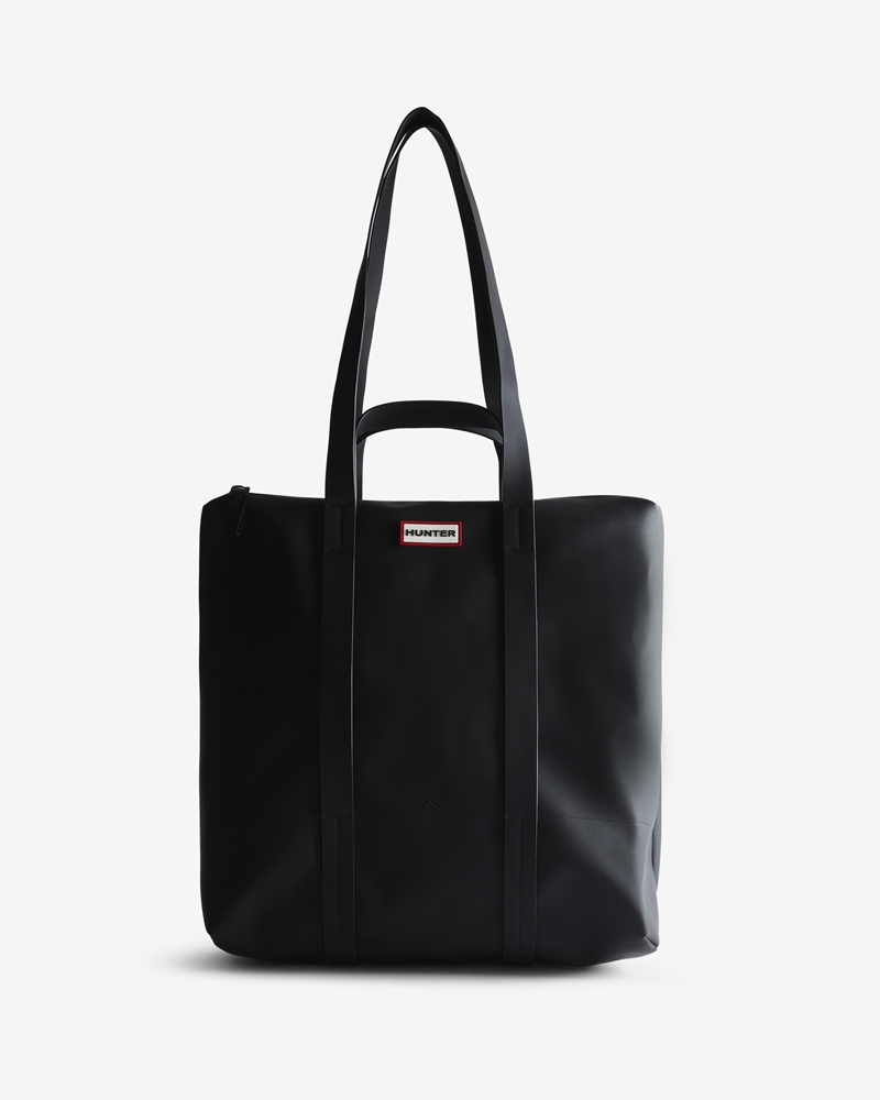 Bolsas Tote Hunter Rubberised Large Feminino Pretas | 762532117