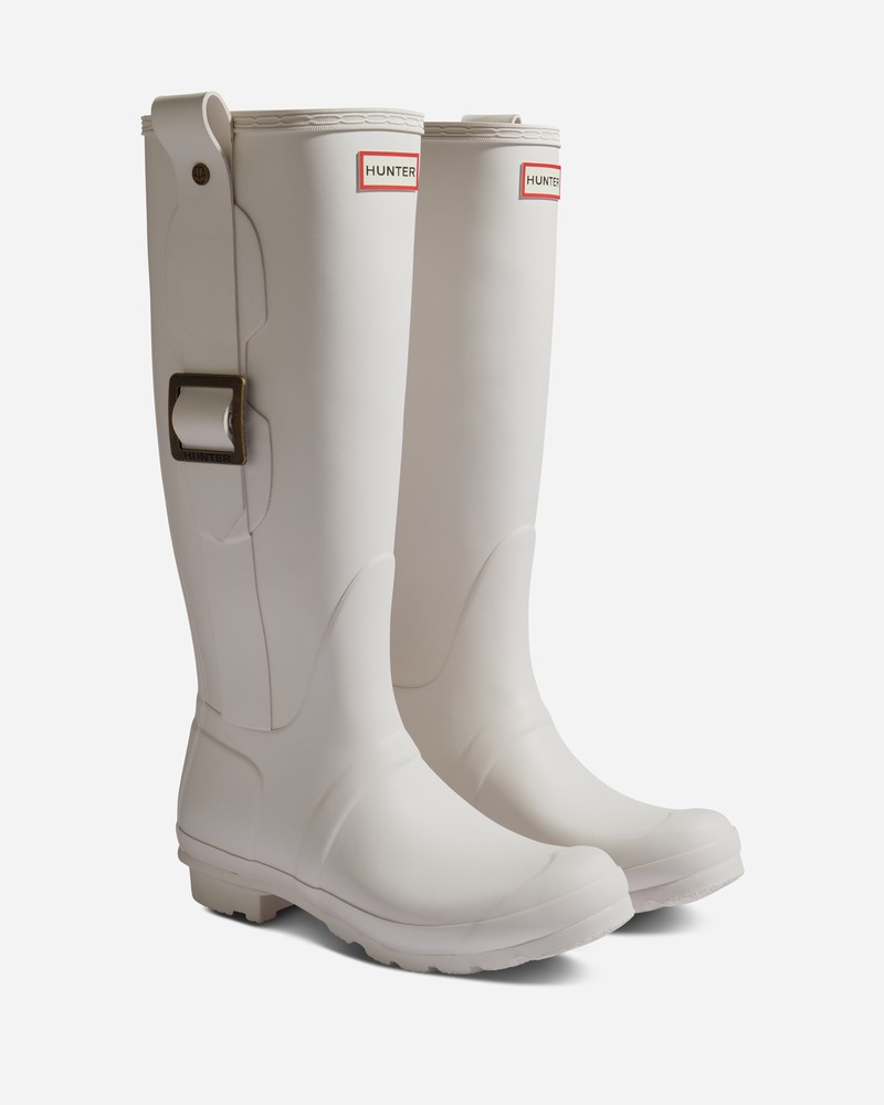 Botas Altas Hunter Original Exaggerated Buckle Feminino Branco | 406416330