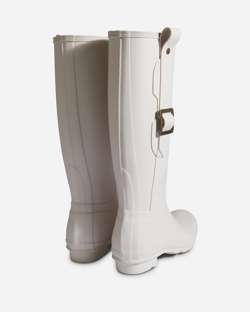 Botas Altas Hunter Original Exaggerated Buckle Feminino Branco | 406416330