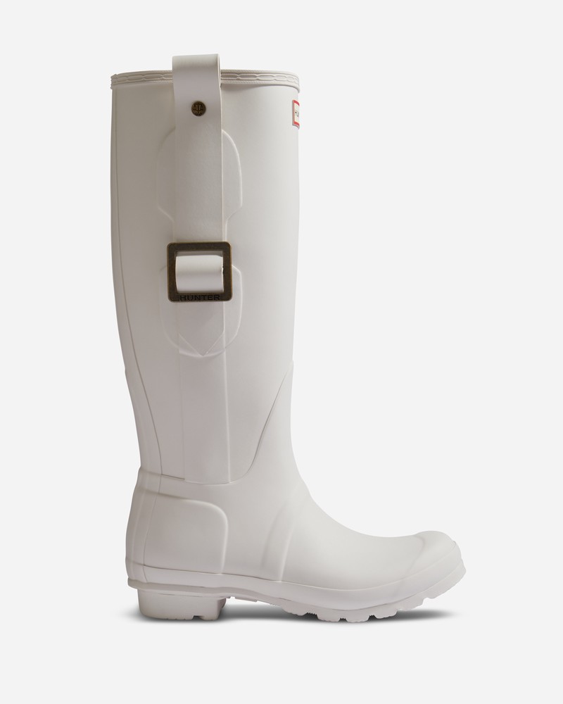Botas Altas Hunter Original Exaggerated Buckle Feminino Branco | 406416330