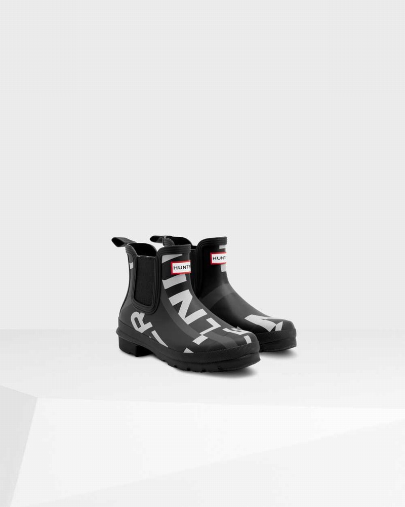 Botas Chelsea Hunter Original Exploded Logo Feminino Pretas | 405785189