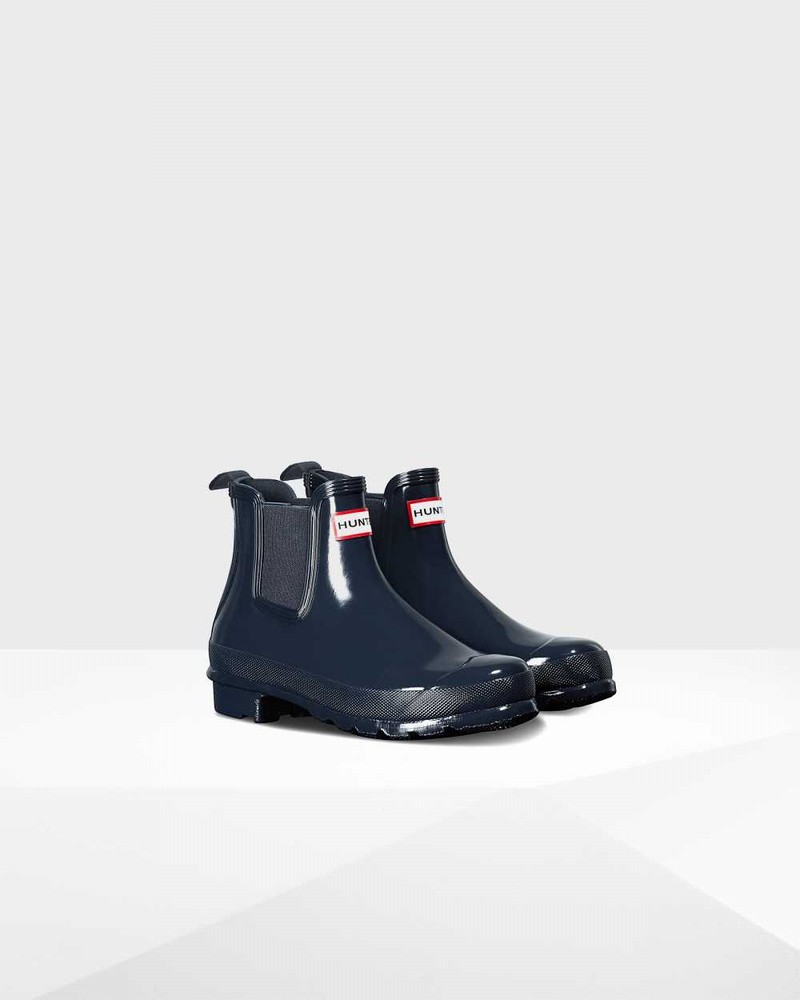 Botas Chelsea Hunter Original Feminino Azul Marinho | 806341838