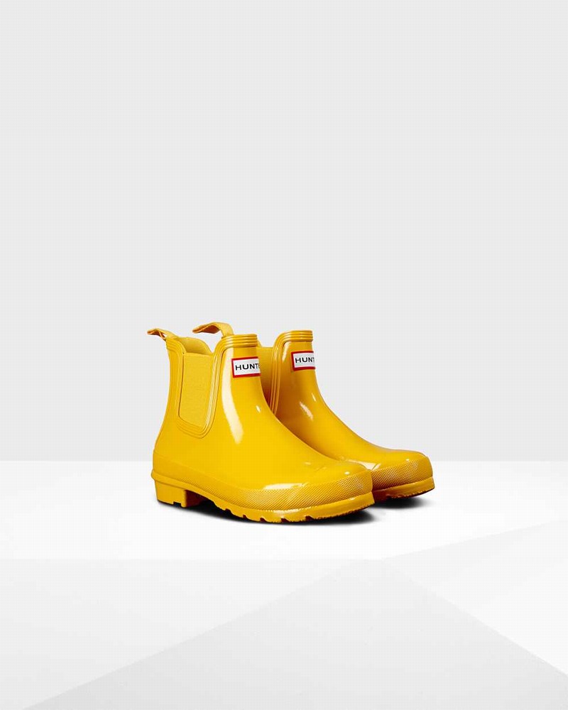 Botas Chelsea Hunter Original Feminino Amarelas | 786803598