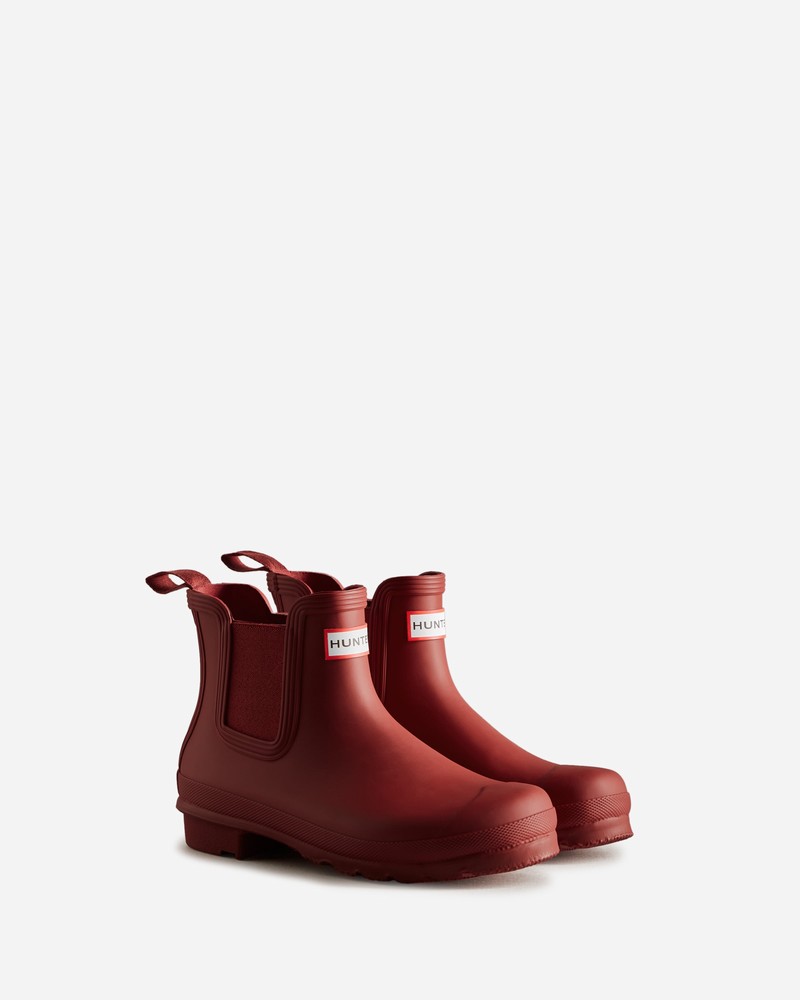 Botas Chelsea Hunter Original Feminino Vermelhas | 520103773