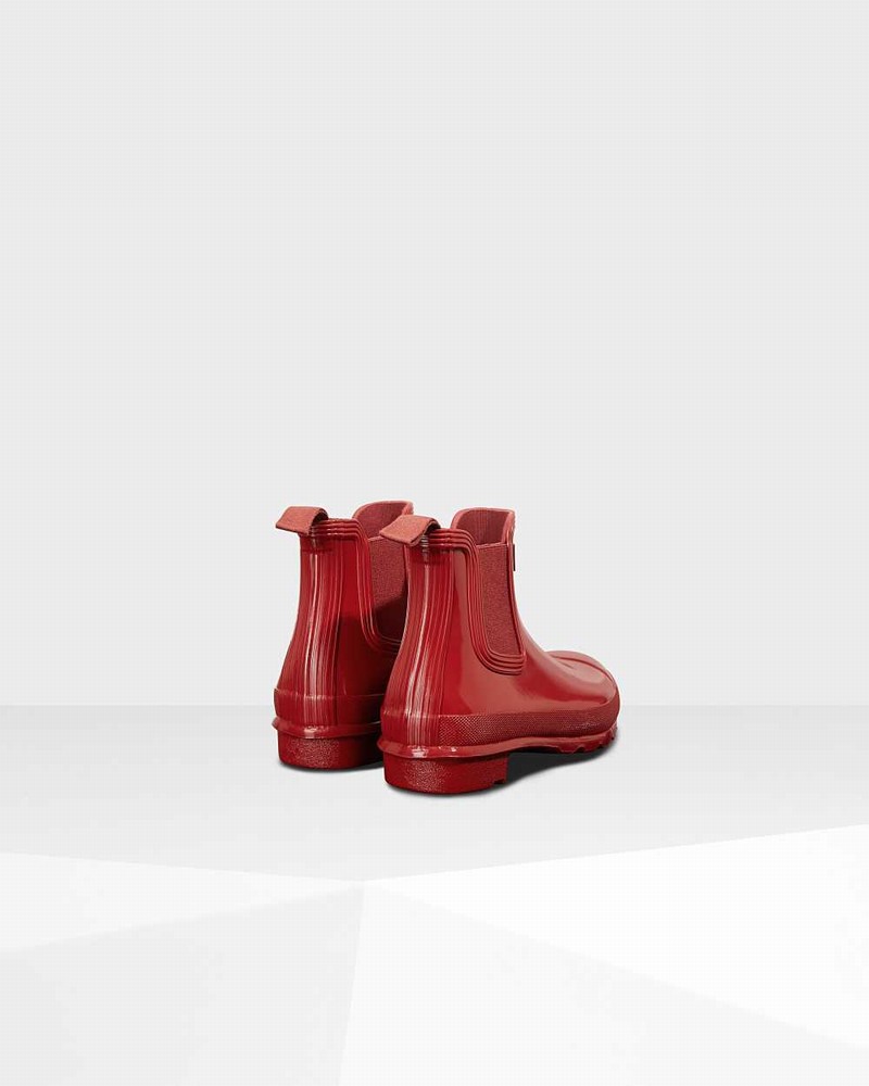 Botas Chelsea Hunter Original Feminino Vermelhas | 176531144