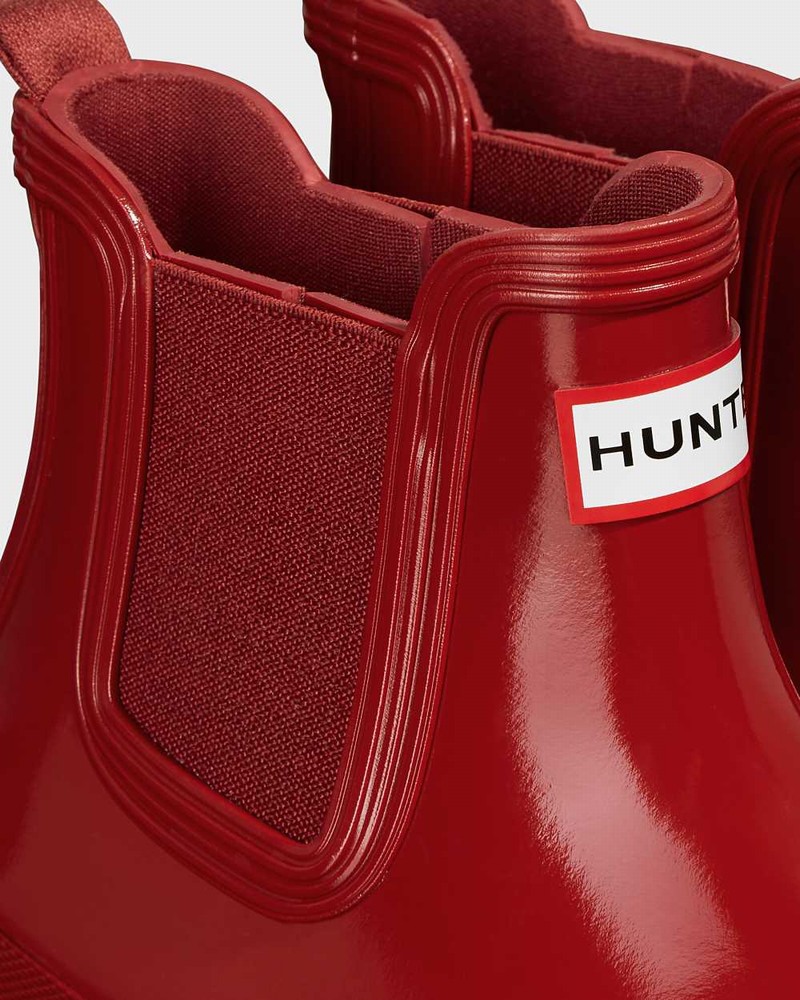 Botas Chelsea Hunter Original Feminino Vermelhas | 176531144