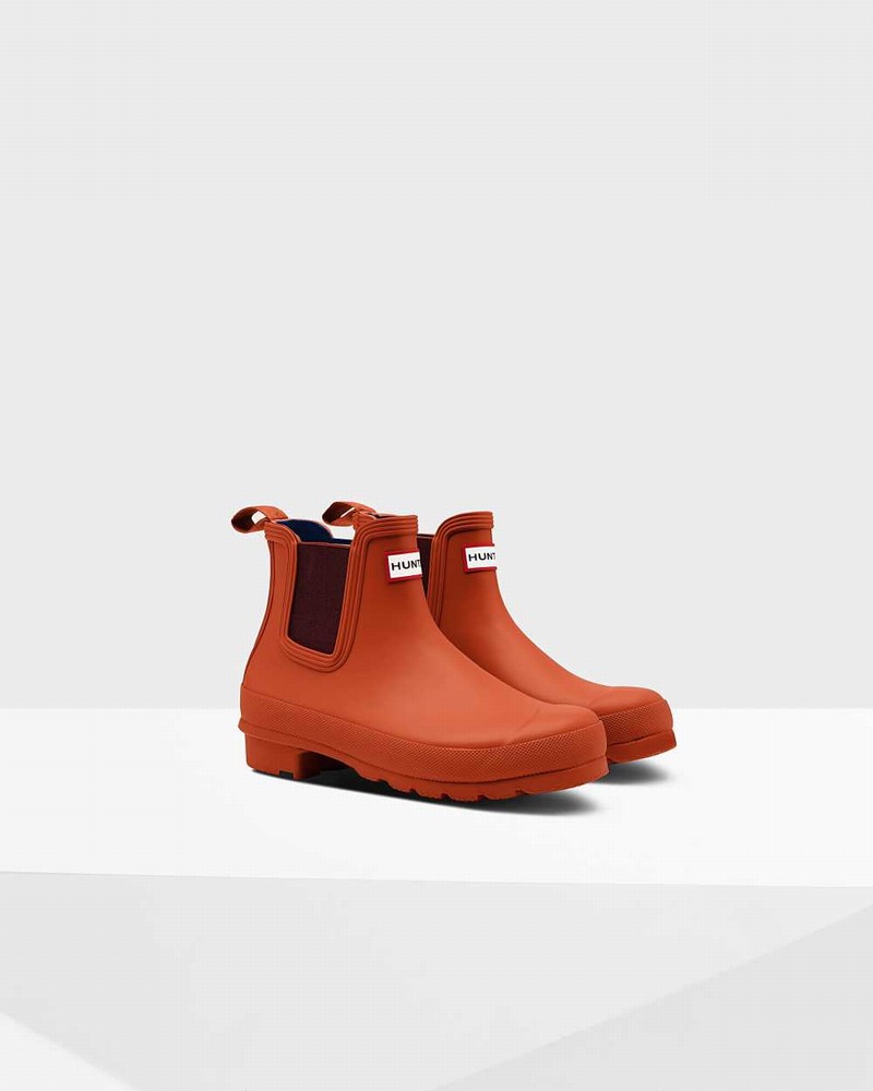 Botas Chelsea Hunter Original Feminino Vermelhas | 547464582