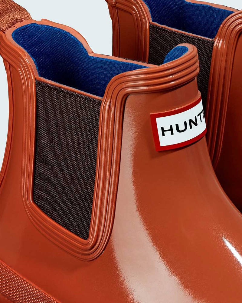 Botas Chelsea Hunter Original Feminino Vermelhas | 872156697