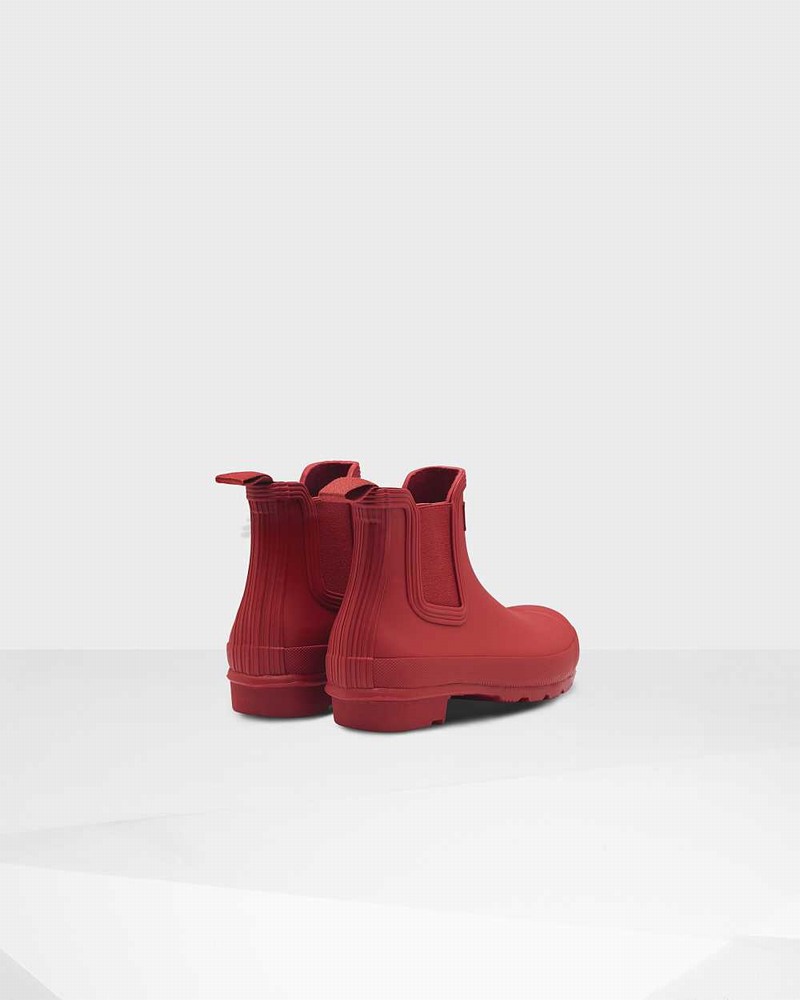Botas Chelsea Hunter Original Feminino Vermelhas | 816604782