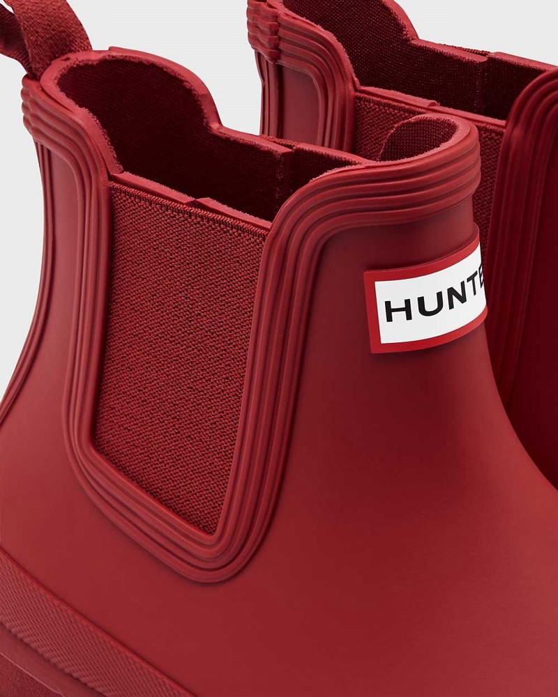 Botas Chelsea Hunter Original Feminino Vermelhas | 816604782