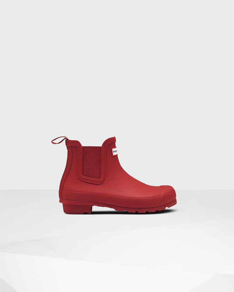 Botas Chelsea Hunter Original Feminino Vermelhas | 816604782