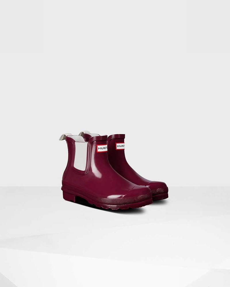Botas Chelsea Hunter Original Feminino Vermelhas | 127018163