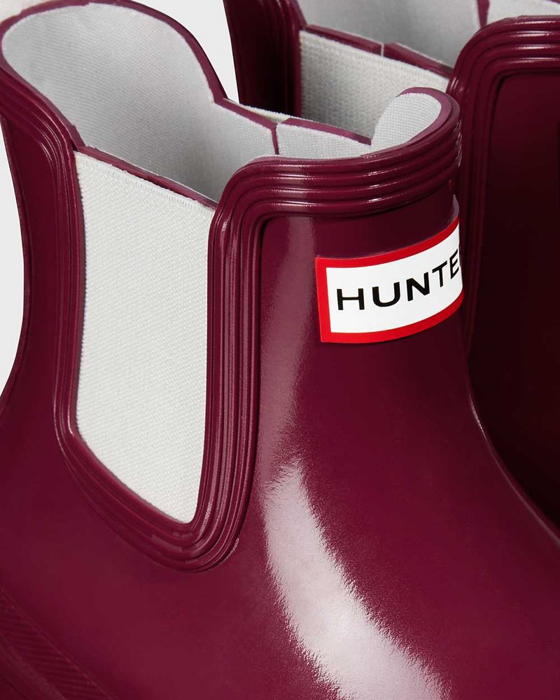 Botas Chelsea Hunter Original Feminino Vermelhas | 127018163