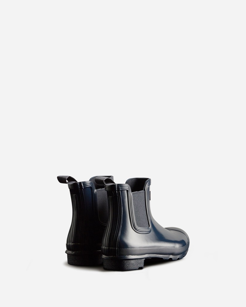 Botas Chelsea Hunter Original Gloss Feminino Azul Marinho | 413940055