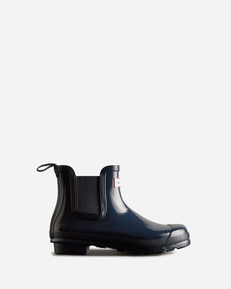 Botas Chelsea Hunter Original Gloss Feminino Azul Marinho | 413940055