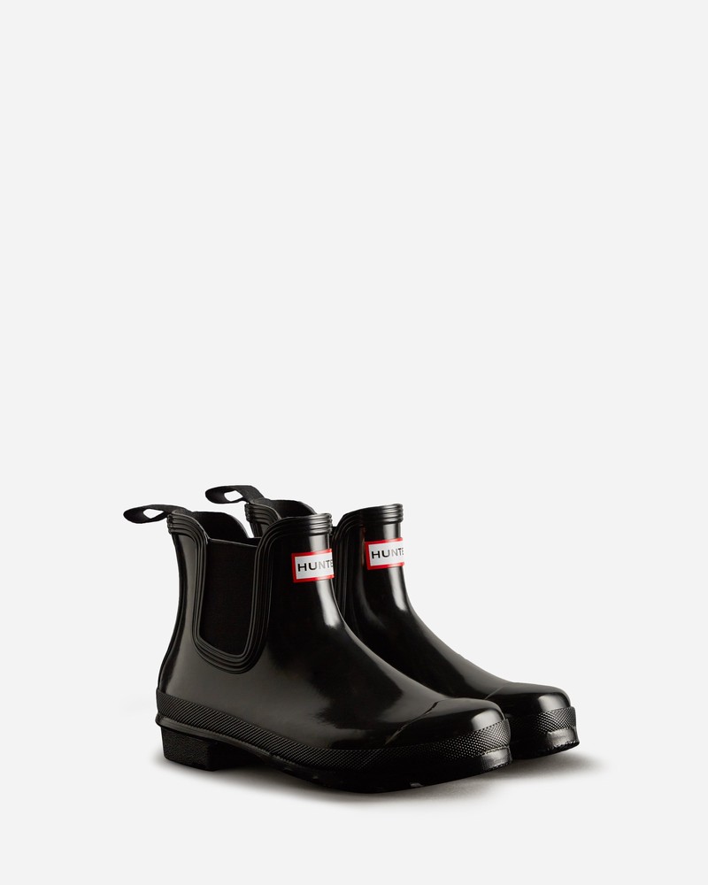 Botas Chelsea Hunter Original Gloss Feminino Pretas | 213901362