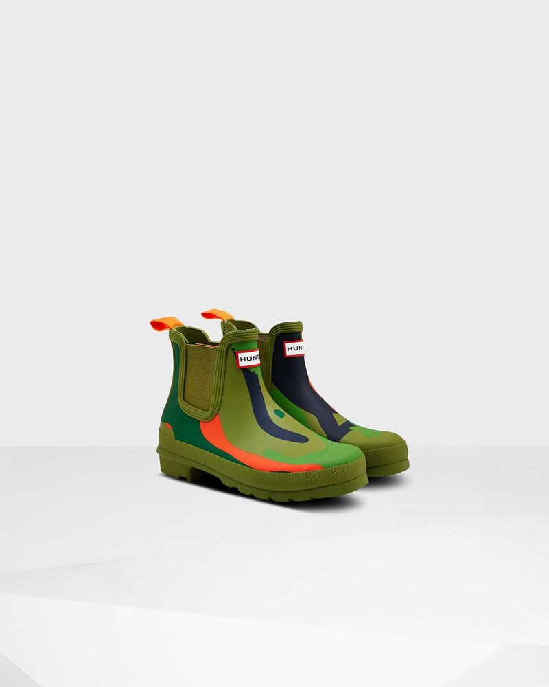 Botas Chelsea Hunter Original Rockpool Camo Feminino Verde Oliva | 973290625