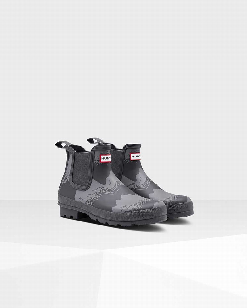 Botas Chelsea Hunter Original Storm Stripe Masculino Pretas | 474954421